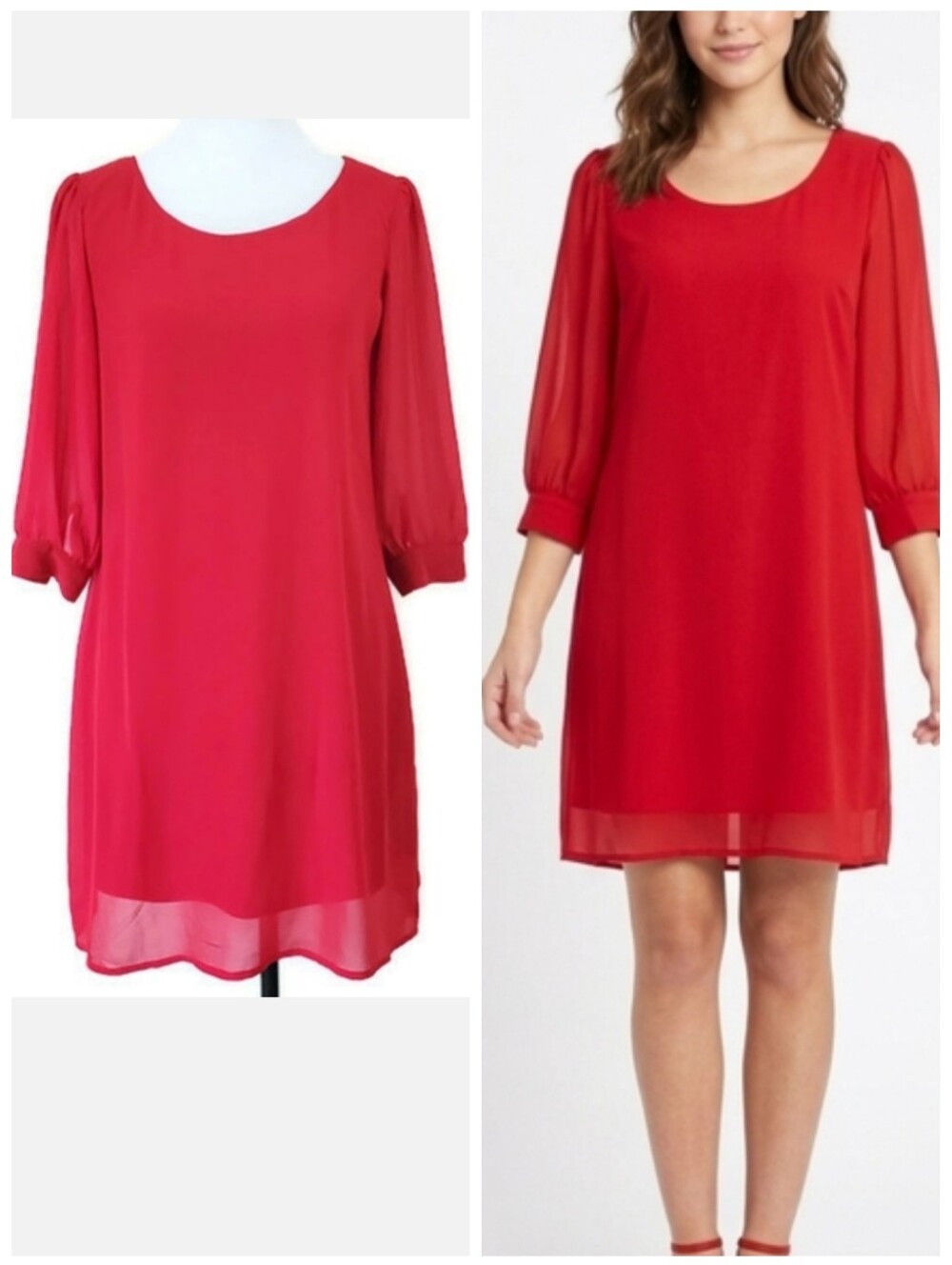 Body Central sheer red dress with cut-out back women's size medium